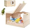 Small Birds Nest for Cage, Wooden Nest Box for Parrot Bird Breeding, Nest Boxes for Cages, Transparent Nest Box for Parakeets, Parakeet Nest Box, Bird Nest Box, Parakeet, Parrot Cage