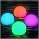 JONRRYIN Pool Lichter Schwimmend, 4 Stück Teichbeleuchtung, Poolbeleuchtung mit Fernbedienung, 16 RGB Farbwechsel Wasserdichte Lichter für Pool Garten, Teich, Party