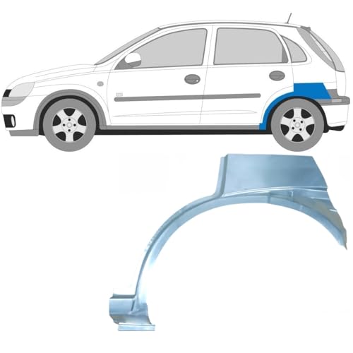 Panneau de réparation arc d'aile arrière pour Opel Corsa C 2000-2010 / Gauche