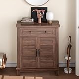 GarveeHome Sideboard-Buffetschrank Mit Türen Und Schublade, Moderner Küchenaufbewahrungsschrank, Holz Buffet Cabinet Mit Verstellbarem Regal Für Küche, Esszimmer, Badezimmer