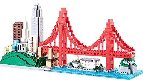 BIDIUTOY Architecture Skyline Collection, San Francisco Building Sets, San Francisco Architectural Landmarks Model Kit, Bricks Toys-with 1610 Pieces Micro Mini Blocks, Ideal Gifts for Kids & Adults