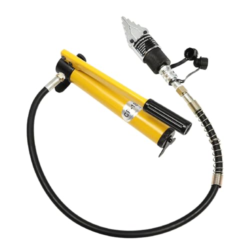 EnSyuSuMa Hydraulic Spreader Split Type Flange Spreader 8T Portable Hydraulic Flange Spreader Pliers Hydraulic Flange Separator Flange Splitter, 30mm Spreading Stroke, Yellow