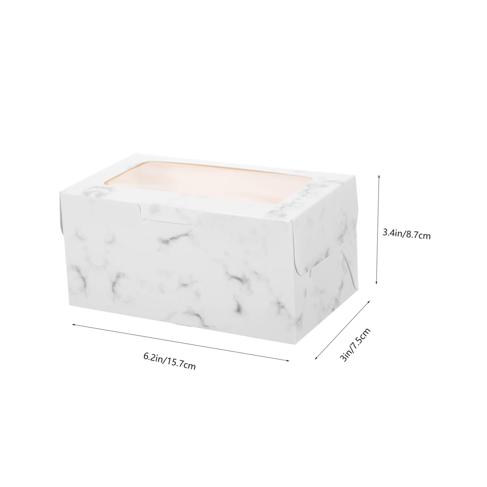 Ciieeo 10pcs Compact Cake Boxes with Window Pastry Packaging for for Parties and Festivals Sturdy Design to Keep Treats Fresh and Safe