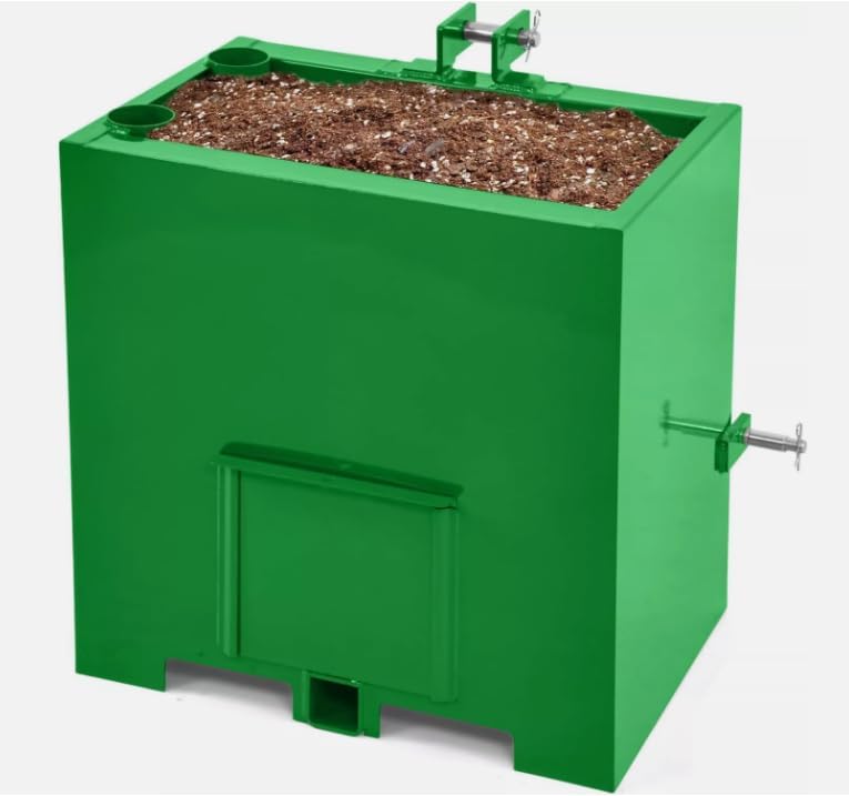 Ballast Box 3 Pt Hitch 800LBS Counterweight for Cat 1 Tractor Steel Heavy Duty