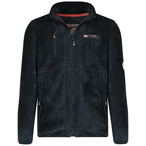 Geographical Norway Upload Men - Polaire Homme Chaude Epaisse Fermeture Zip - Veste Sweats Hiver Chaud Hommes Doux - Sweat Douce Doublure Longues Manches (Noir...