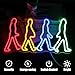Rock Band Neon Sign Four People Walking Neon Lights for Bedroom Music LED Sign Neon Lights Signs Abbey Road Neon Wall Art Light Up Sign for Game Room Man Cave Decor Rock Music Fans Gifts