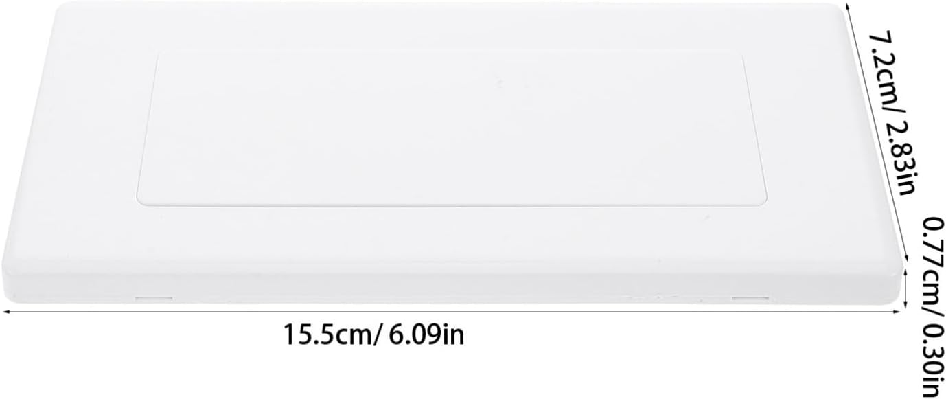4pcs Medium Electric Outlet Cover Plates White Plastic Electrical Box Junction Box Covers for Wall Mounting in Home and Office Settings