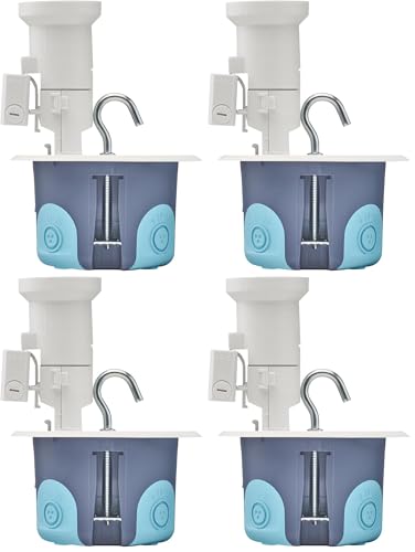 DEBFLEX - Boîte luminaire DCL Stopair multimatériaux Ø67/P50 avec douille E27 et crochet - Gris/Bleu (Lot de 4)