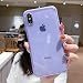 iPhone X/XS Case Glitter,Anynve Clear Bling Sparkle Case [Air Cushion Anti-Shock Matte Edge Bumper Design] Cute Slim Soft Silicone Gel Phone Case Compatible for Apple iPhone X/Xs 5.8''-Purple