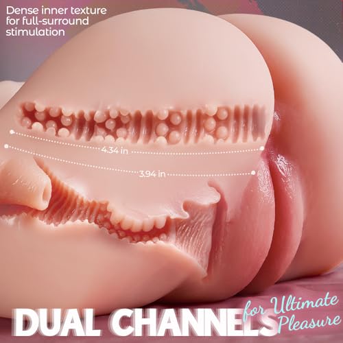 Image of 10 Vibrations Pussy Ass Male Masturbator Sex Toy with Tight Vagina