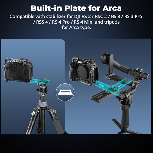 Image of SmallRig HawkLock Quick Release Full Cage for Sony Alpha 7R V /Alpha 7 IV /Alpha 7S III /Alpha 1 / Alpha 7R IV /Alpha 7 V, Built-in Quick Release Plate for Arca, Cold Shoes (Upgraded Version)