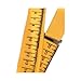 2 Brothers Unlimited Inc 2BU Mens Womens Fashion Black Bow Tie & Yellow Ruler Tape Measure Teacher Suspender Set
