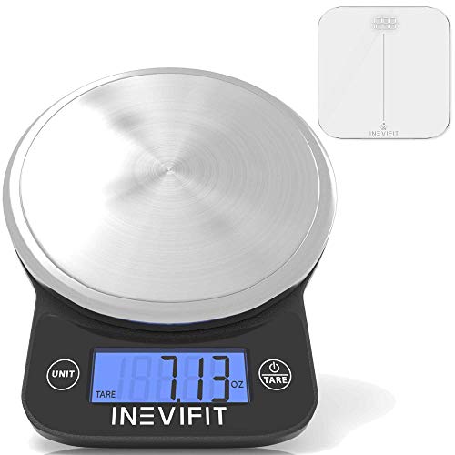 Báscula Digital para Baño y Cocina INEVIFIT - Set Fitness miniatura 1