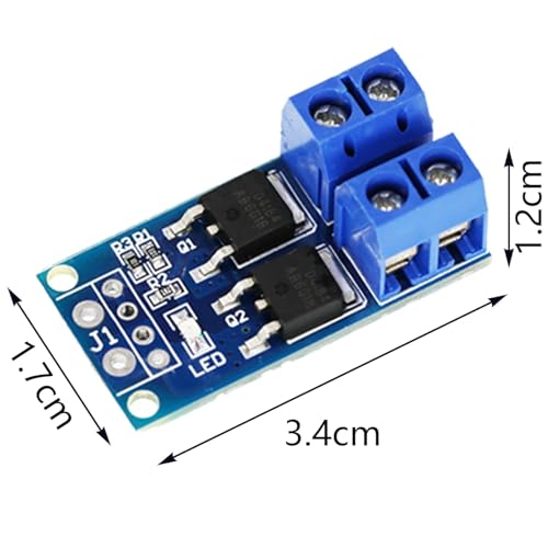 8 Pcs DC 5v-36v 400W FET Trigger Switch Drive Module Board Dual Mosfet Treibermodul Dual-Hochleistungs Switching Driver Modul PWM Regler Schalttafel Treibermodul für Ar-duino