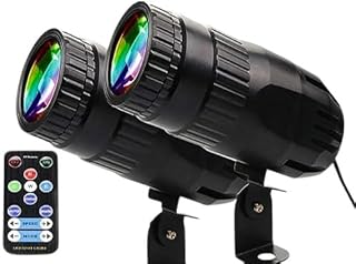 Latta Alvor Remote RGBW LED Pinspot With Patterns Indoor Stage Effect Spotlight for DJ Disco Party Bar Club Wedding Show(2 Pack))