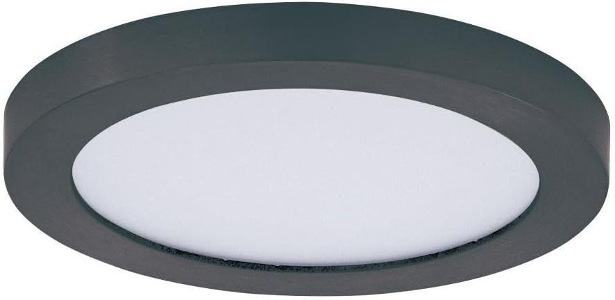 Maxim Lighting Chip 5" Flush Mount | Black Finish | White Polycarbonate Shade | Transitional Flush Mount | Ideal for Bedrooms, Hallways & Entryways | Dimmable ADA Compliant Wet Rated | 57690WTBK