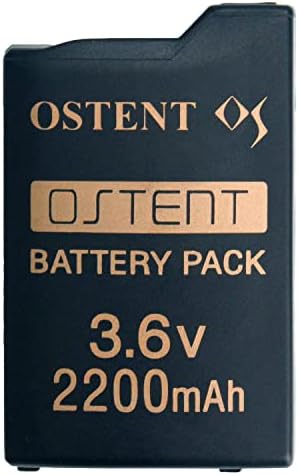 OSTENT High Capacity Quality Real 2200mAh 3.6V Lithium Ion Li-ion Polymer Rechargeable Battery Pack Replacement Upgraded Version for Sony PSP 1000 PSP-280 Console Video Games