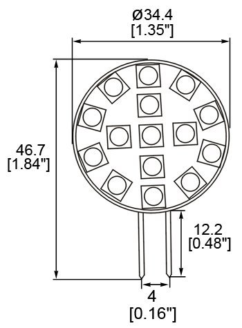 Hero-Led Sg4-15T-Cw Side Pin G4 Led Disc Halogen Replacement Bulb, 3W, 30W Equal, Cool White 6000K, 5-Pack(Not Dimmable) #TOP5