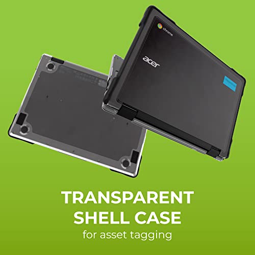 Gumdrop SlimTech Chromebook Case for 11.6 inch Acer Chromebook 311 (C721) (NX.HBNAA.001)variant Clamshell. Protective Sleek Snap On Hard Shell Laptop Cover for Kids Students School Work Office - Black - Thumbnail 5