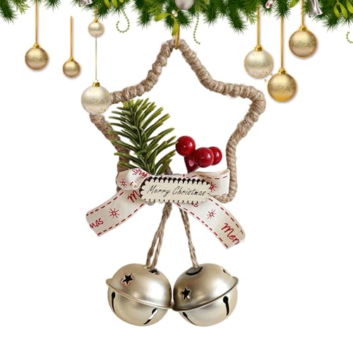 Campanas de Navidad para árbol – colgante festivo – Cascabeles colgantes para Navidad, para dormitorio, comedor, sala de estar, fiesta, ventana, manija de puerta, patio