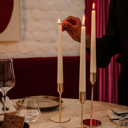 Spaas Unscented Dinner Candles 21/240mm, 8 Hours, 10 Pieces, Red