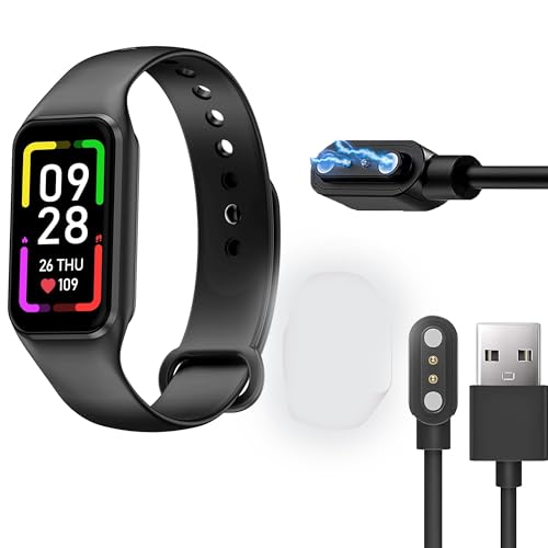 Lamshaw Magnétique Chargeur Compatible avec Blackview R1 1.47 Pouces SmartWatch,Magnétique Chargeur Montre Connectée USB 3,3ft Compatible avec Blackview R1 SmartWatch (Noir)