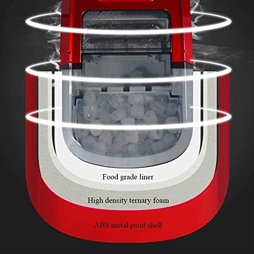 Máquina portátil compacta para hacer hielo roja miniatura 6