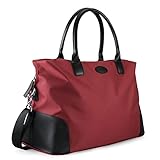 ECOSUSI Duffle Bag Weekender Bag Nylon Overnight Bag Travel Tote Carry On Bag with Trolley Sleeve...