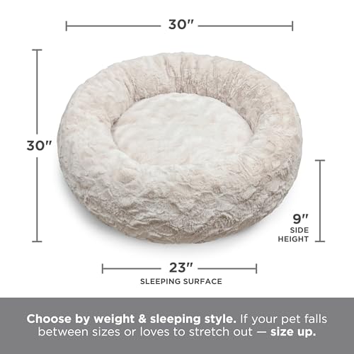 Best Friends by Sheri Calming Donut Dog Bed (Medium, Gray Lux) — view 9