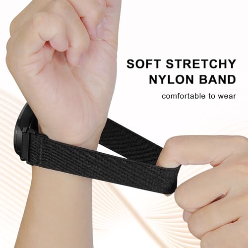 Kollody 5 Pack Stretchy Nylon Bands Compatible with Garmin Vivoactive 5/Vivoactive 6/Forerunner 55/165 Watch,20mm Soft Elastic Adjustable Replacement Sport Straps for Garmin Venu Sq 13 Women Men by Kollody - Image 4