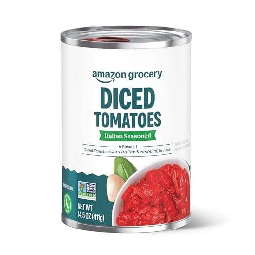 Amazon Brand - Happy Belly Diced Tomatoes, with Italian Seasonings, 14.5 Ounce