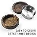 Wooden Ashtray with Lid for Smokers Stainless Steel Liner Ash Tray Windproof Durable Easy to Clean Cool Ashtrays for Indoor or Outdoor Use, Patio, Office & Home