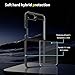Osophter for Z Flip 7 FE Case: Clear Transparent Protective Phone Cover[Anti-Yellowing][Anti-Scratch] for Samsung Galaxy Z-Flip 7 FE/Flip 6 Case-Black