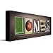 Block Mount SM - Personalized Football Name Art Decor print for man cave, boys room, or office!