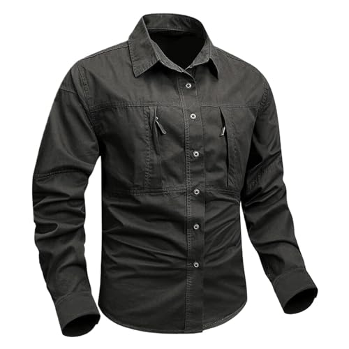 Chemise pour homme avec poche zippée WOLONG contre la perte d'objets