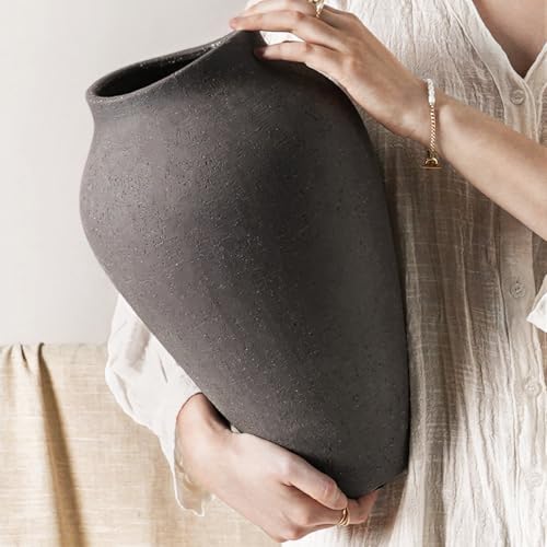 Ceramic Vase - Large 13.6 Inch Tall Floor Vase for