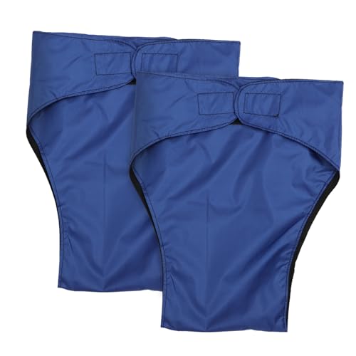 FOMIYES Fiber Washable Diapers 2 Pack Adult Nappies Leakproof Breathable for Bed Wheelchair Elastic Waistband Random Style