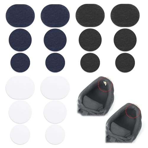 Joynine Set de 18 Parches Adhesivos para Reparar Zapatos - Parches para Ropa y Mochilas - Solución Perfecta para Agujeros y Desgarros en Zapatillas y Otros Calzados
