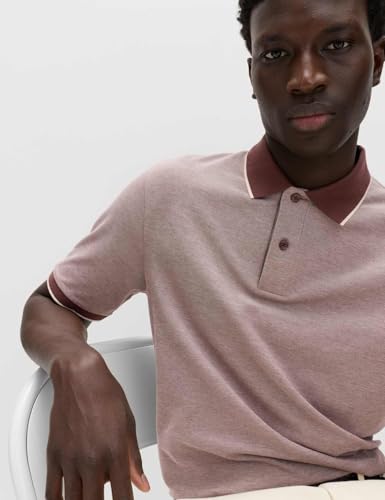Image of Marks & Spencer Men's Ultimate Tipped Pique Polo Shirt