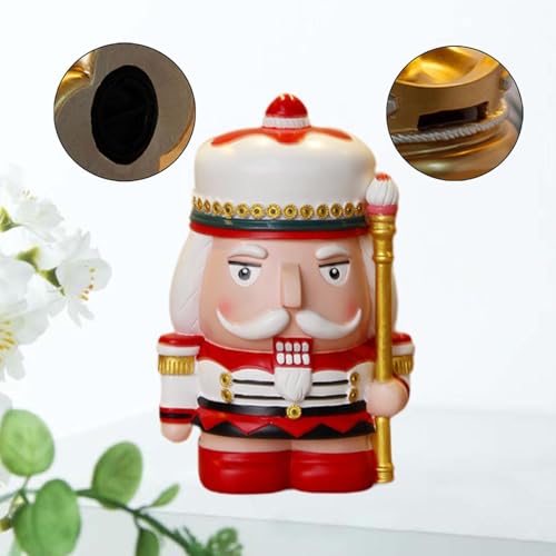 Cascanueces tarro de ahorro navideño individual blanco rojo de fiesta 6