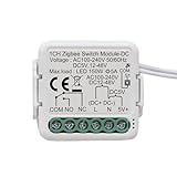 MHCOZY Módulo de interruptor de relé inteligente 1 Chane tuya zigbee, contacto seco AC/DC, en colaboración con la página principal de Alexa Google
