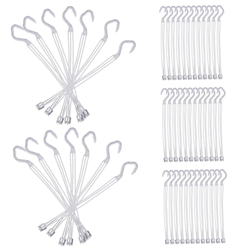 Outanaya 30個 植木鉢フック フラワースタンドフック 園芸植物ハンガー ぶら下げフラワー 装飾的な植木鉢 壁掛けプランター ぶら下げクリップ 花植物 鎖 白い プラスチック