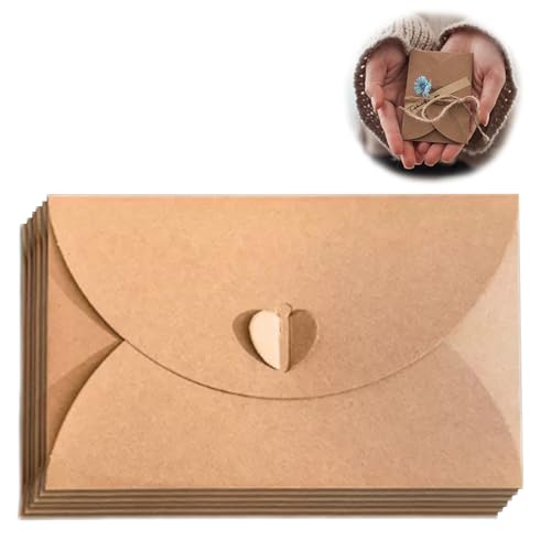 小さな封筒、かわいい封筒、ギフトカード封筒、ヴィンテージ、小さなカードやメモ、招待状(10枚)。