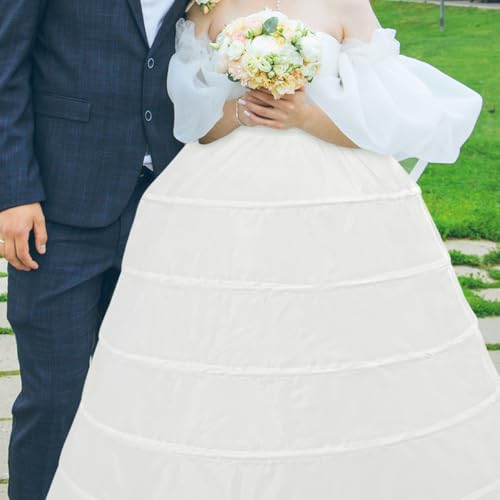 PRETYZOOM Kobiety Crinoline 6 obręcze halki spódnica wsuwane długość podłogi spódnica do sukni balowej sukni ślubnej