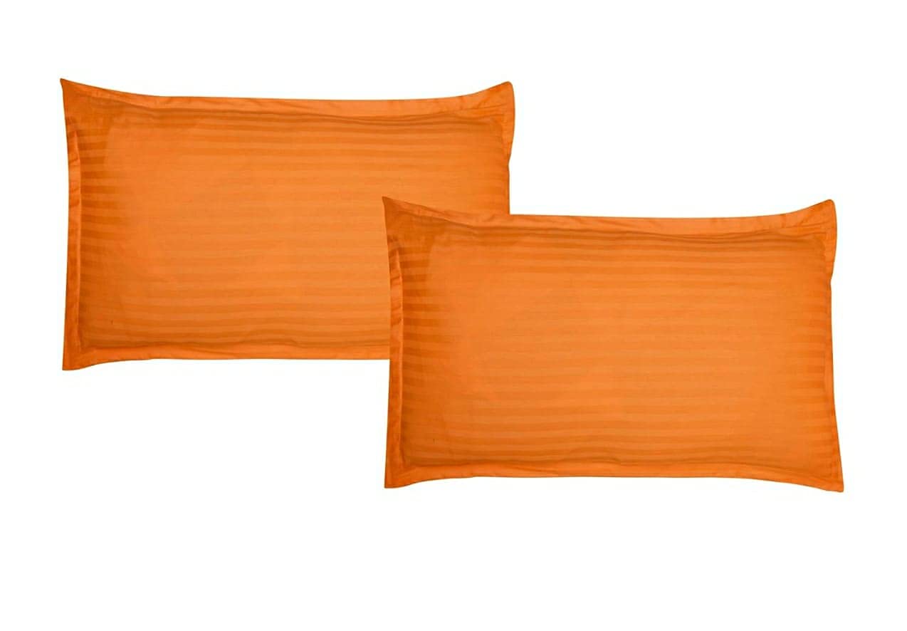 Trance Home Linen 200TC Cotton Large Size 20x30 inch Satin Stripe Pillow Covers | Pillow Cases | Set of 2 Piece Pillow Covers only |Large Size (Orange, 20 X 30 inch) (B09RF5BYSS) Amazon Price History, Amazon Price Tracker