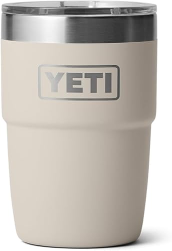 Miniatura 3 de YETI Rambler - Vaso apilable de acero inoxidable con tapa MagSlider, 8 onzas, color carbón