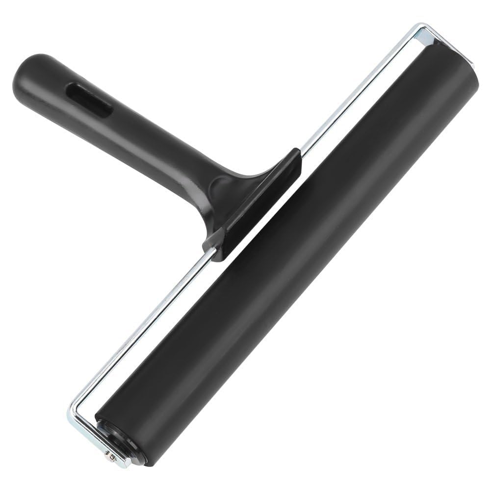 ARTISTERY Set of 1PCS Soft Rubber Brayer,Rubber Brayer Roller Paint Brush Ink Applicator Art Craft Oil Painting Tool,for Ink Paint Block Stamping, Printmaking Wallpaper Arts Crafts (8-Inch)-image-43