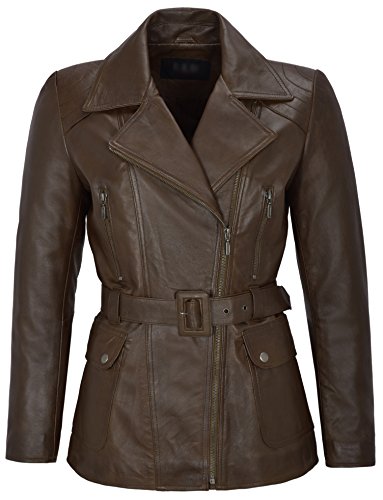 Veste en cuir d'agneau contre le froid manteau mi-long confortable et chaud