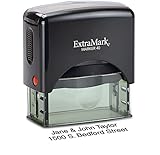 ExtraMark Return Address Stamp - Custom Self Inking Rubber Stamp - Personalized Stamp - Customizable Text with 15 Colors - Wedding Invitation & Housewarming Rubber Stamp