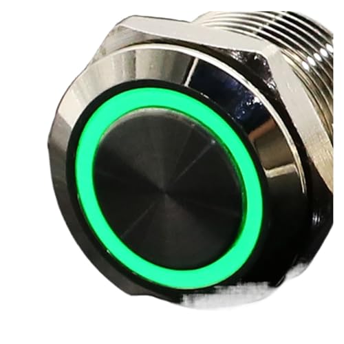 Bouton d'alimentation fixe étanche 19mm interrupteur métal LED 6V